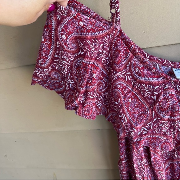 Old Navy Paisley Jumpsuit - Size M - Boho Casual Spring - Picture 2 of 6